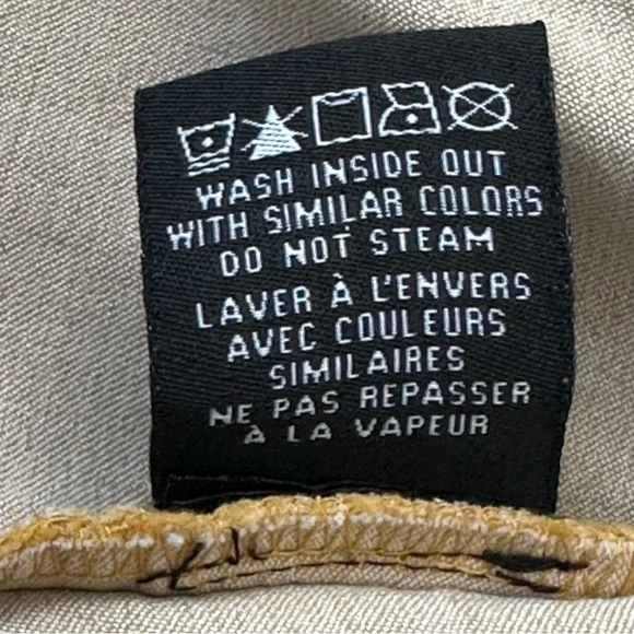 Le Chateau Skinny Stretch Pants with side accent zippers Mustard Yellow Size 8 - Picture 5 of 6